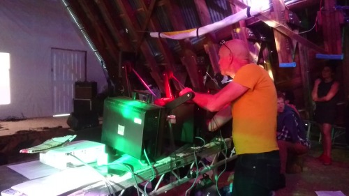 Nicky Hamlyn, performing his Quadrants (2017) at Black & Light, Supernormal, Oxford (2017)